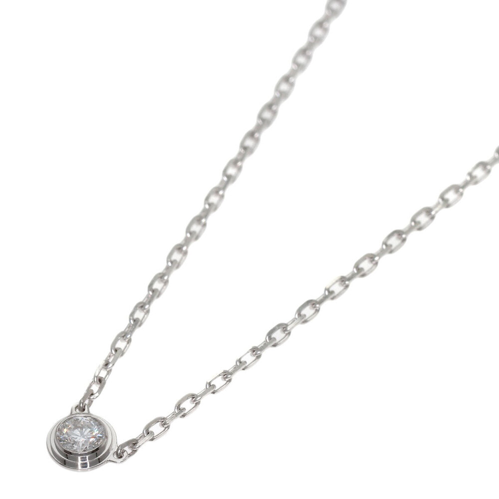Cartier Diamants Légers d'Amour SM Diamond Necklace 18K White Gold Women's CA...